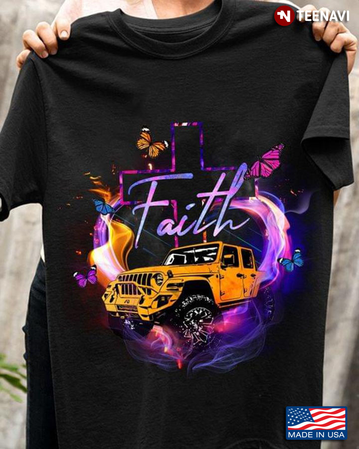 Faith  God Jeep  Butterflies