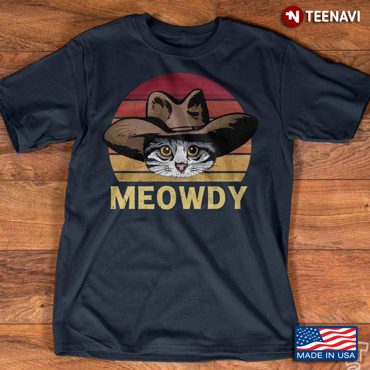 Howdy Pardner Cat Meowdy Vintage