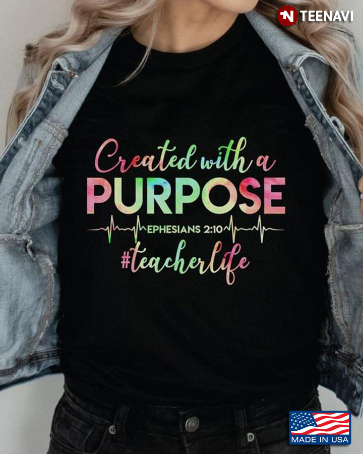 Created With A Purpose #Teacherlife Black Version