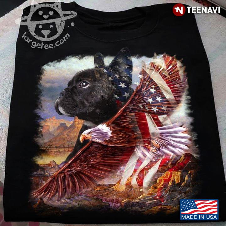 Patriotic Pug Eagle American Flag