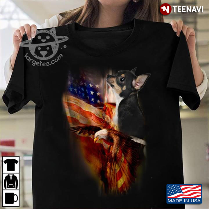 Chihuahua Eagle And American Flag New Version