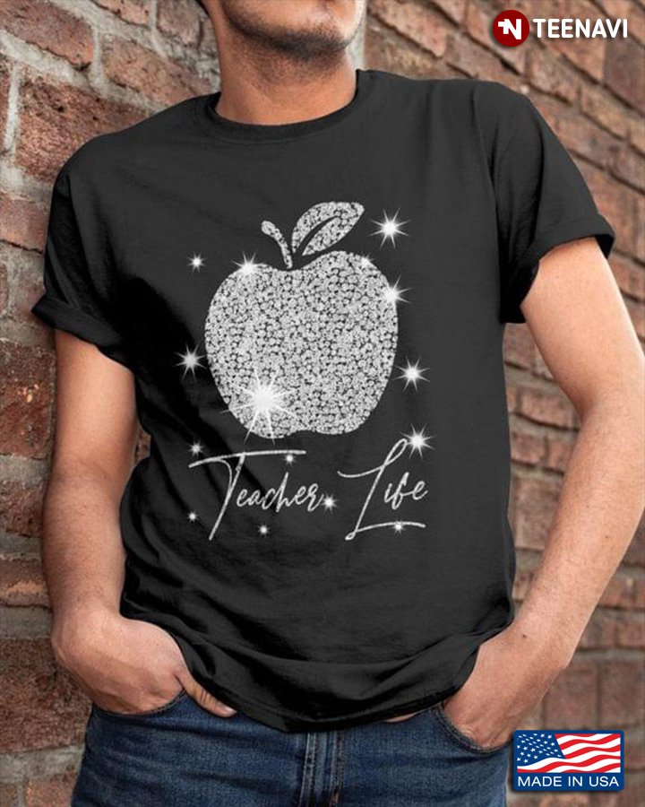 Teacher Life Diamond Apple