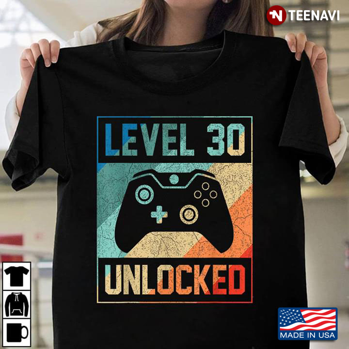 Level 30 Unlocked Video Game 30th Birthday Gifts Idea New Version