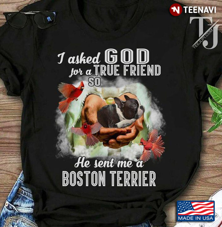 I Asked God For A True Friend He Sent Me A Boston Terrier New Version