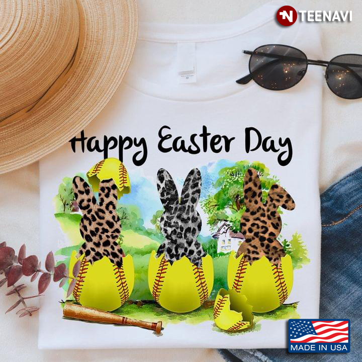 Happy Easter Day Softball Bunny
