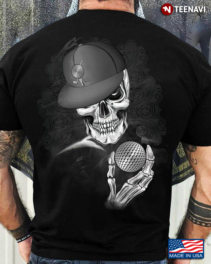 Golf Skeleton With Hat And Golf Ball