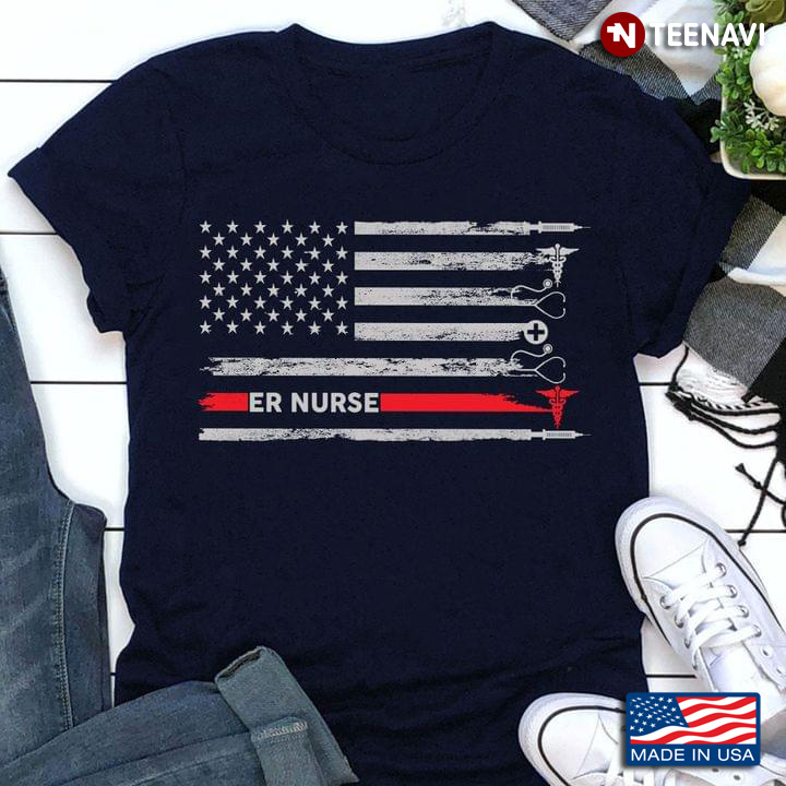 Er Nurse American Flag
