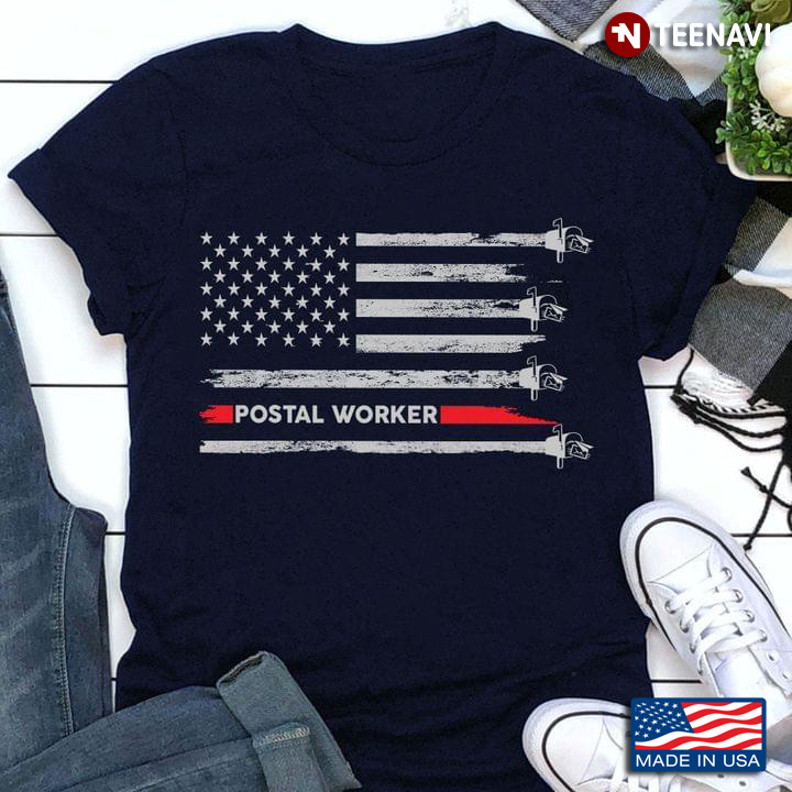 Postal Worker American Flag