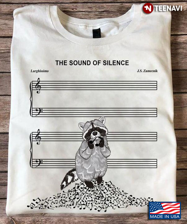 The Sound Of Silence Music Bar Line Without Music Notes Raccoon