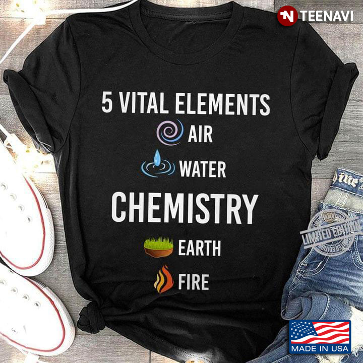 5 Vital Elements Air Water Chemistry Earth Fire