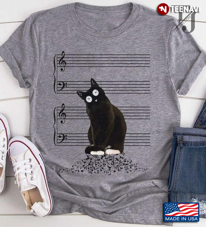 Music Bar Line Without Music Notes Cat