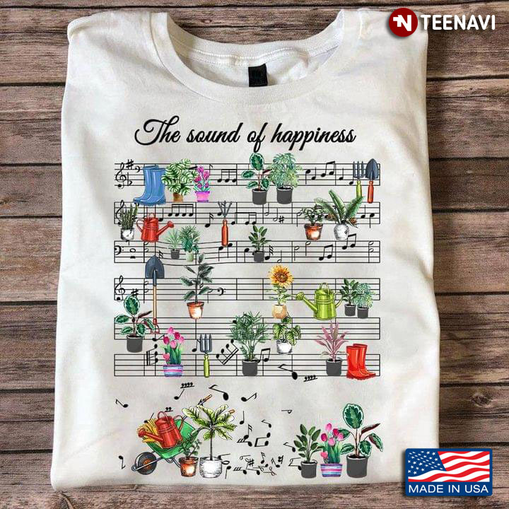 The Sound Of Happiness Music Bar With Notes And Plants Gardening