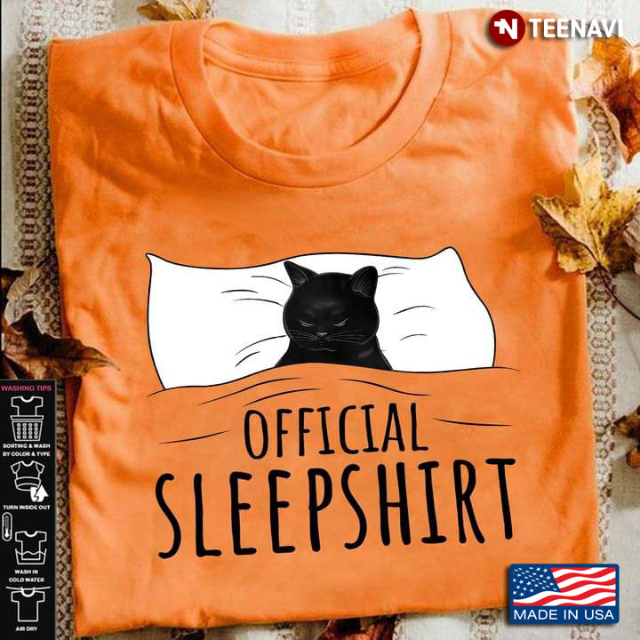 Official Sleepshirt Black Cat Is Sleeping