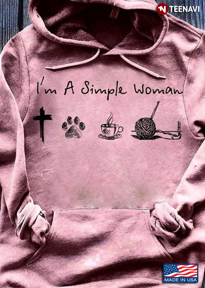 I'm A Simple Woman Jesus Dog Coffee Crochet