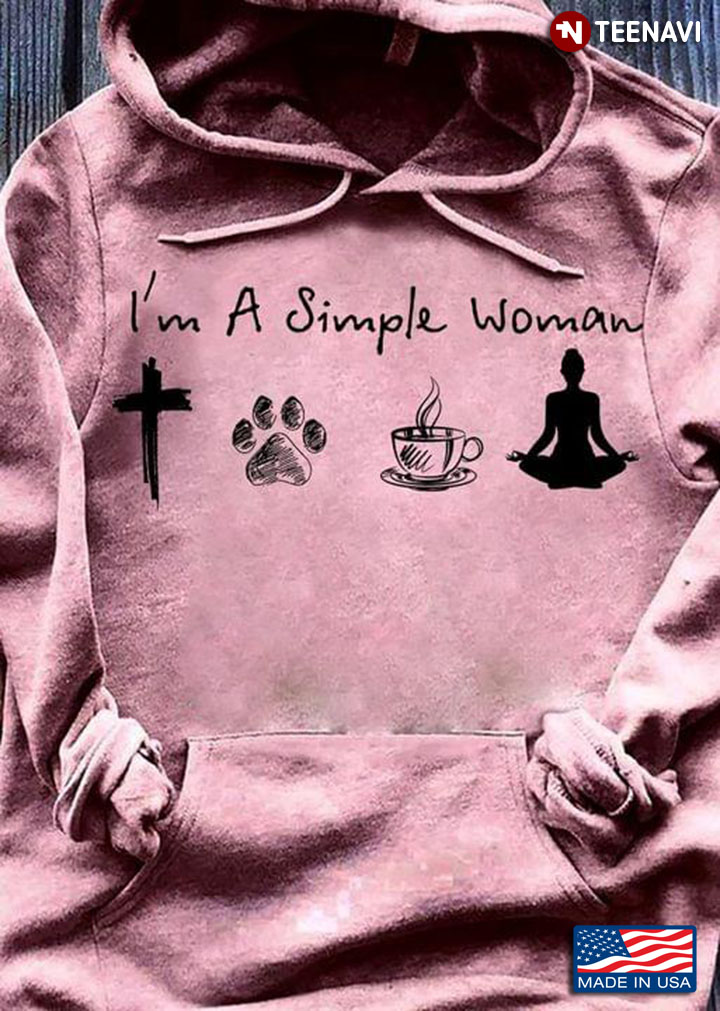 I'm A Simple Woman Jesus Dog Coffee Yoga