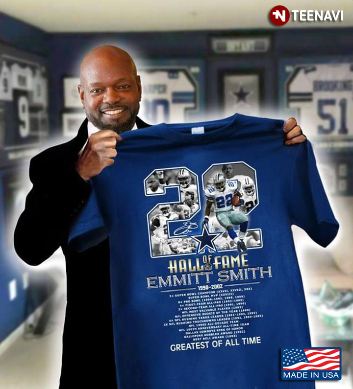 22 Hall Of Fame Emmitt Smith 1990 2002 Greatest Of All Time