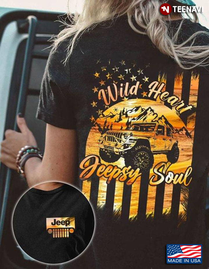 Wild Heart Jeepsy Soul Jeep And American Flag