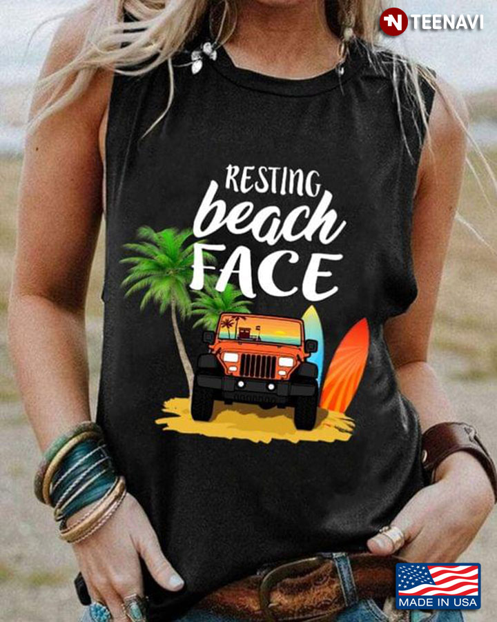 Resting Beach Face Jeep