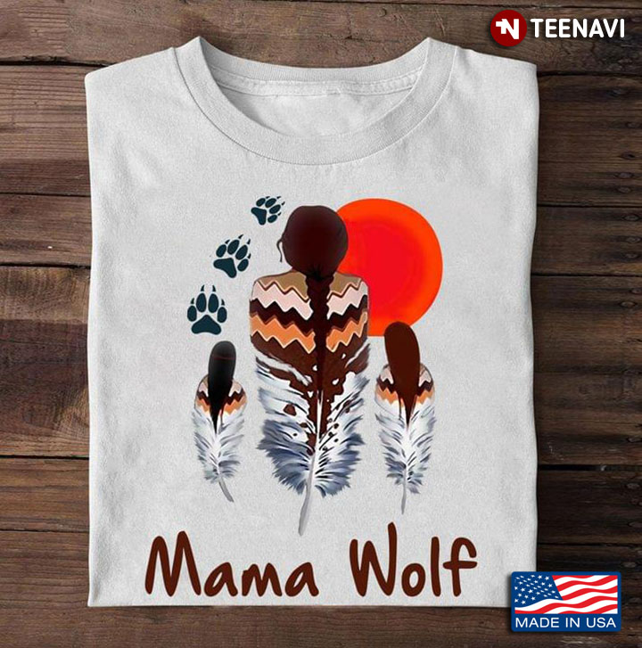 Mama Wolf Native American Blood Moon