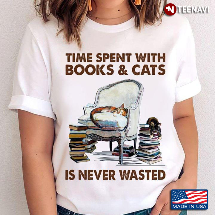 Time Spent With Books And Cats Is Never Wasted