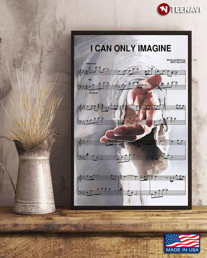 Vintage MercyMe "I Can Only Imagine" Sheet Music With Jesus Christ Hand