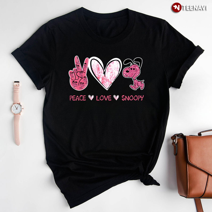 Peace Love Snoopy New Version T-Shirt