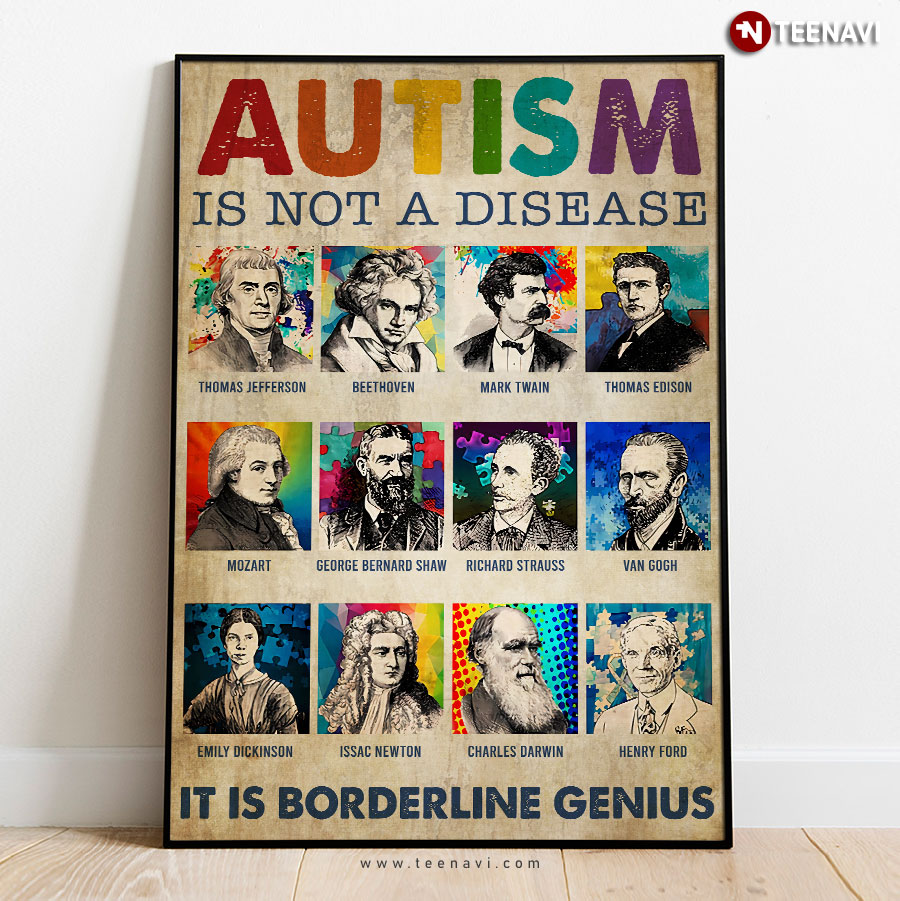 Vintage Autism Is Not A Disease It Is Borderline Genius Canvas