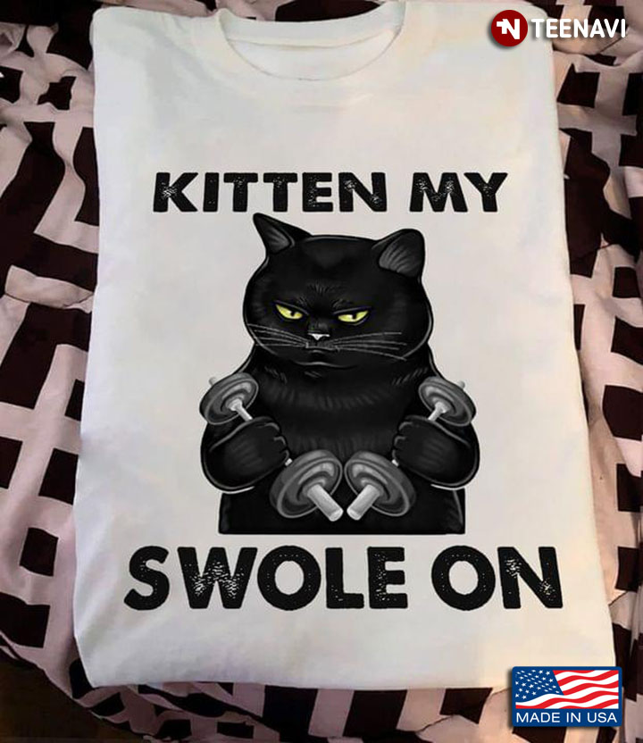 Black Cat Kitten My Swole On Weightlifting
