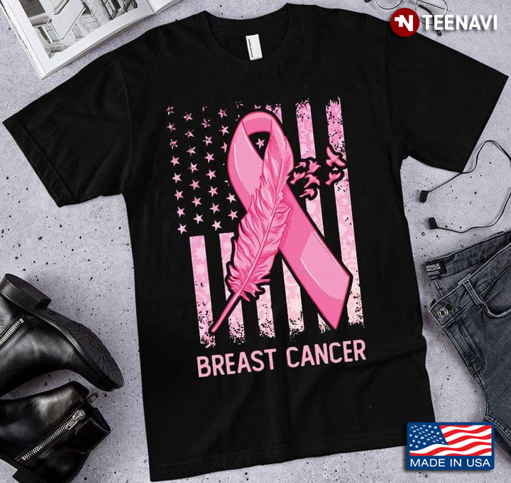 Feathers Breast Cancer Awareness American Flag Birds