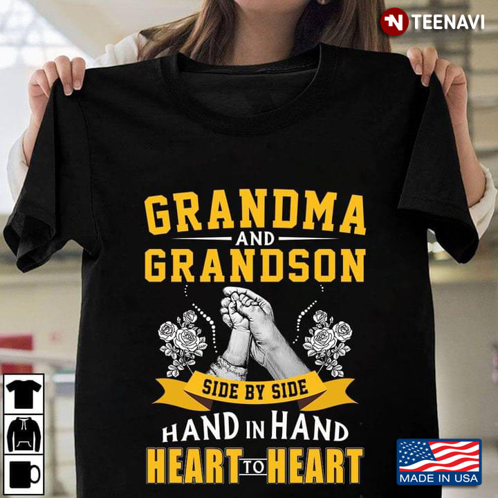 Grandma And Grandson Side By Side Hand In Hand Heart To Heart
