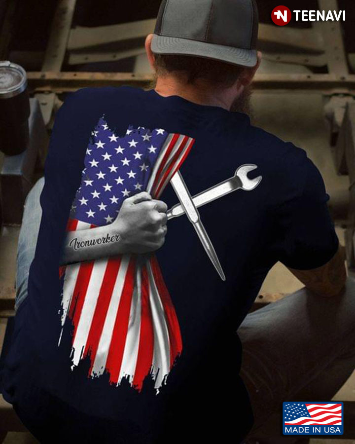 Wrench Ironworker American Flag
