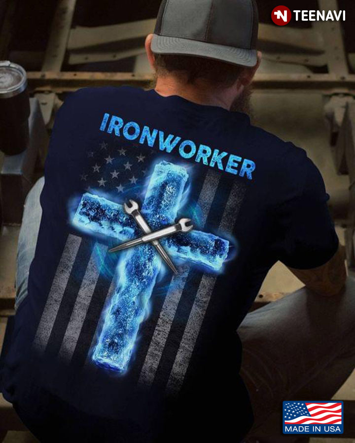 Ironworker American Flag God Wrench