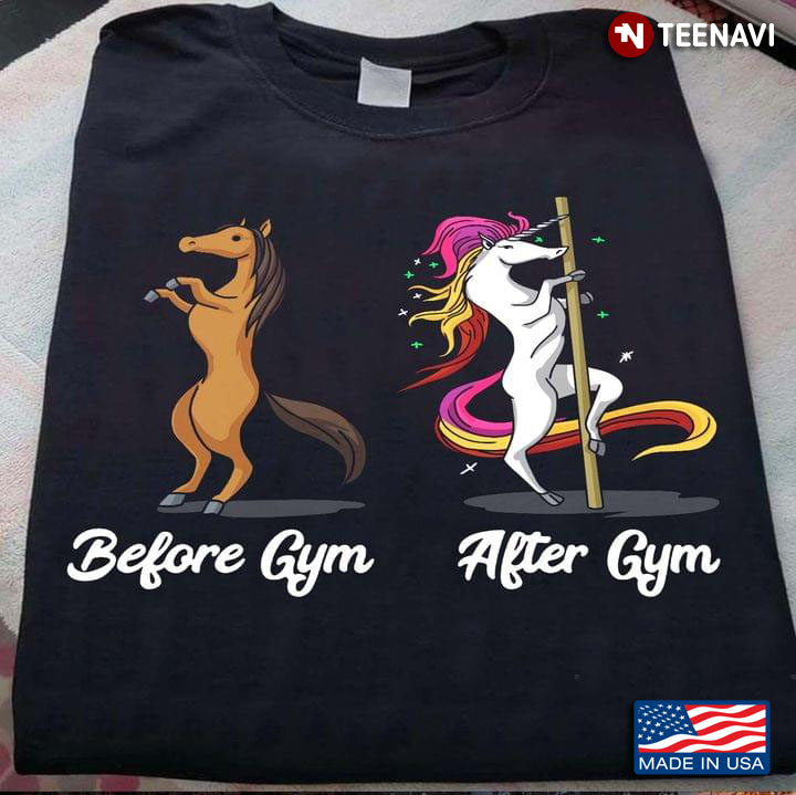 Funny Horse And Unicorn Before Gym After Gym