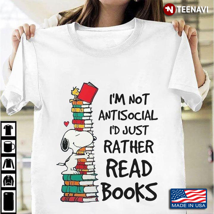 I'm Not Antisocial I'd Just Rather Read Books Snoopy
