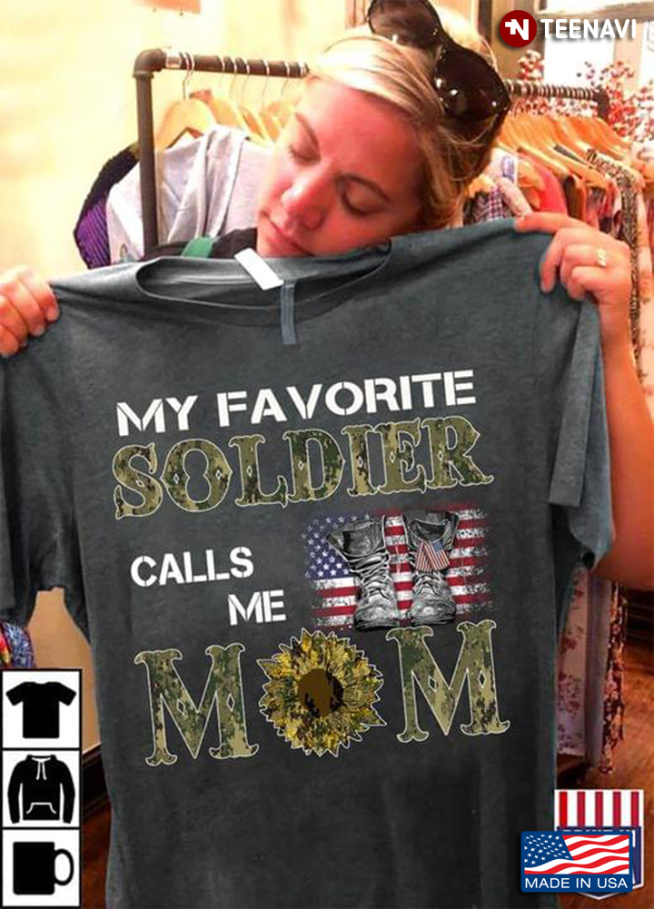 My Favorite Soldier Calls Me Mom Daisy Flag Vintage