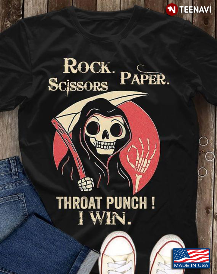 Death Rock Paper Scissors Throat Punch I Win