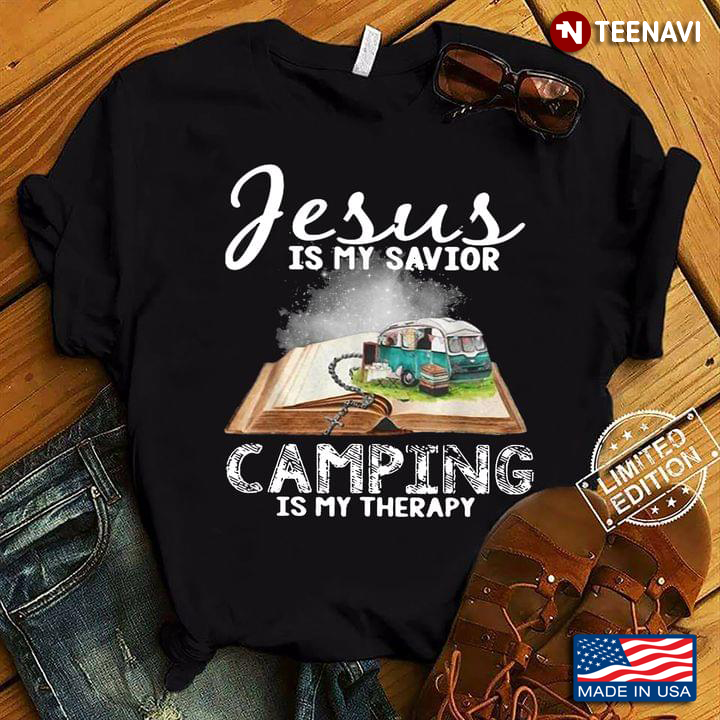Bus On Bible Jesus Is My Savior Camping Is My Therapy