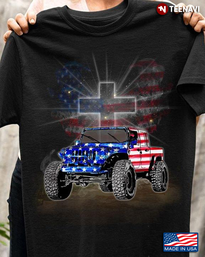 Jesus Cross Halo Jeep Flag