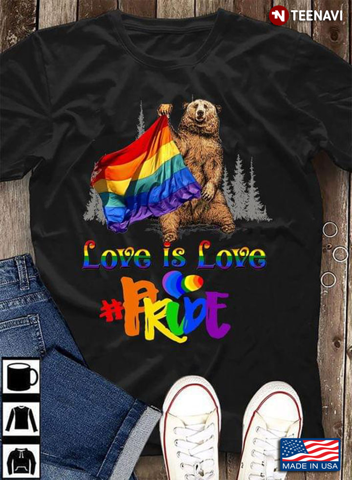 Bear With LGBT Flag Love Is Love Pride