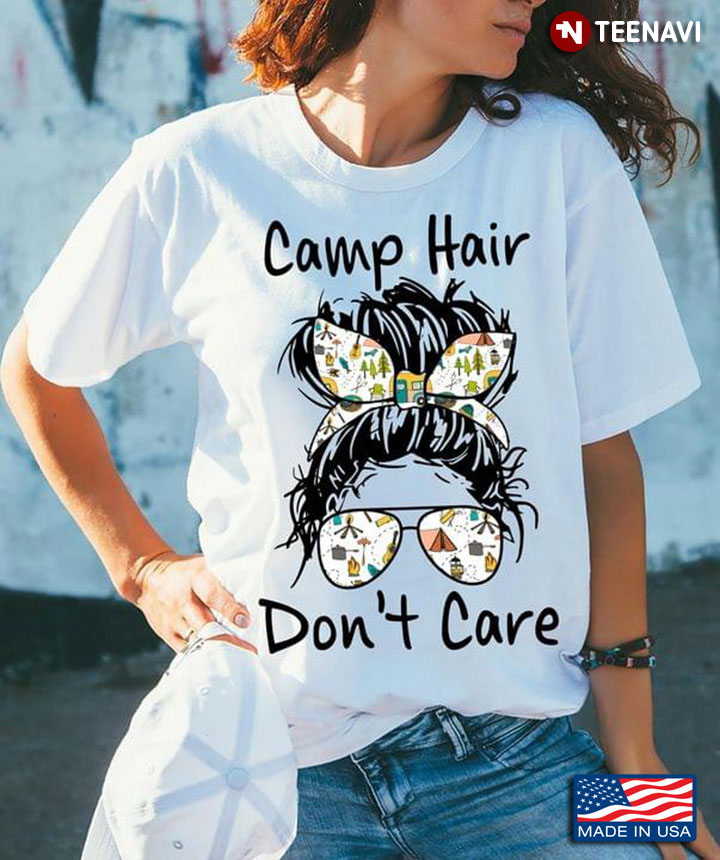 Camp Hair Don't Care Woman With Headband And Glasses