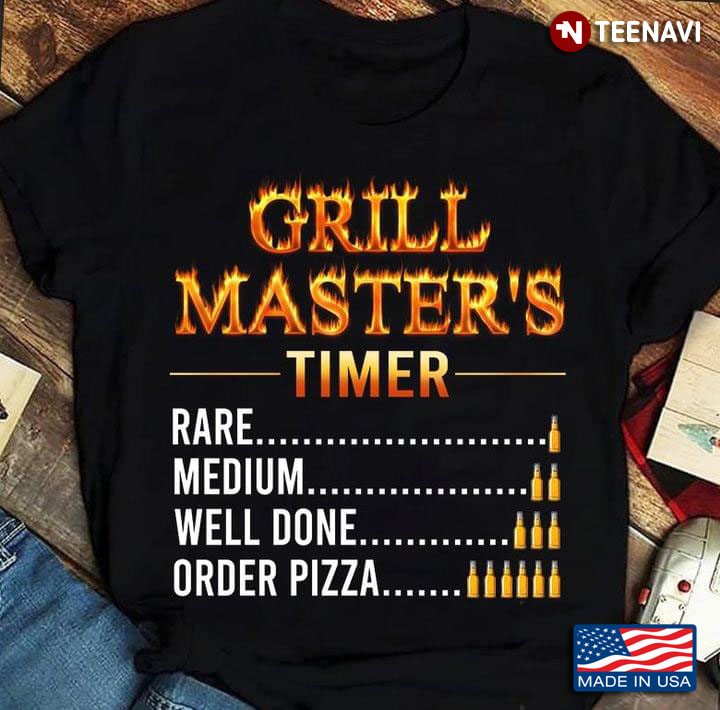 Grill Master's Timer Rare Medium Well Done Order Pizza