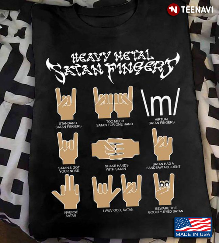 Heavy Metal Satan Fingers Standard Satan Fingers Too Much Satan For One Hand Virtual Satan Fingers