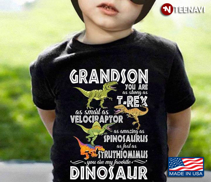 Grandson You Are As Strong As T Rex As Smart As Velociraptor As Amazing As Spinosaurus As Fast As