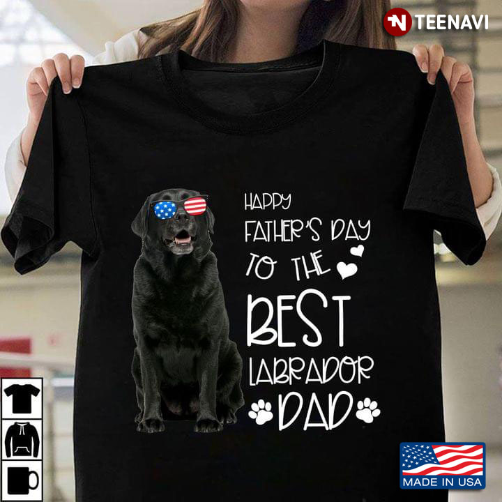 Labrador With Glasses Happy Father's Day To The Best Labrador Dad