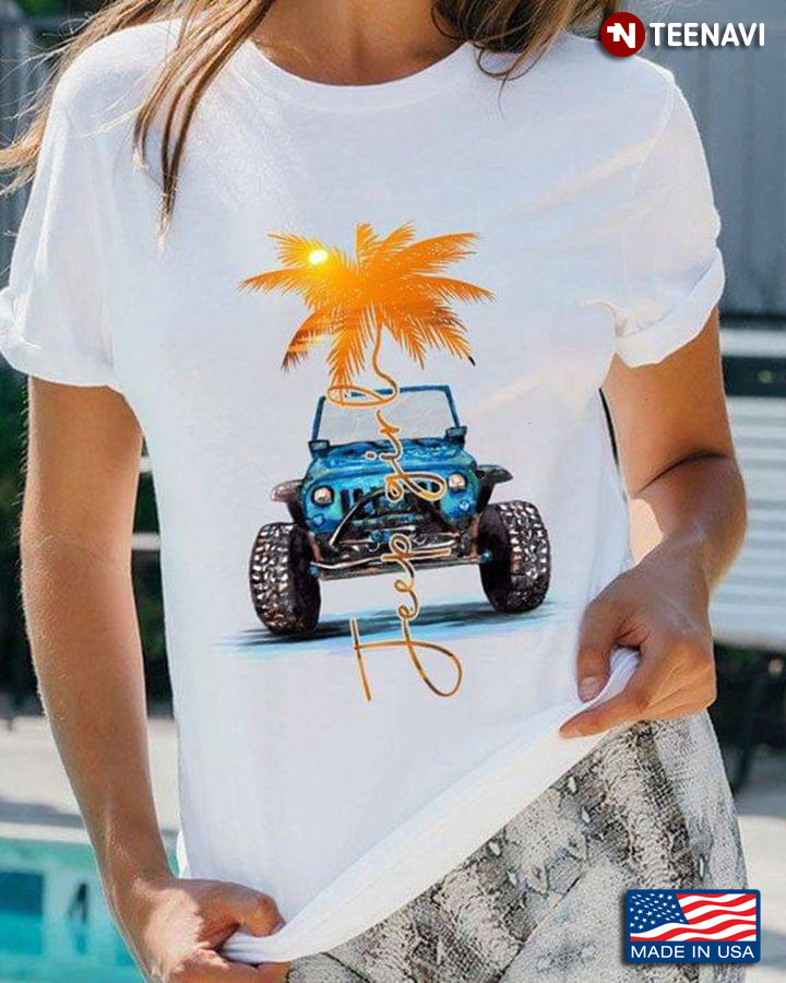 Jeep Girl Jeep And Coconut Tree