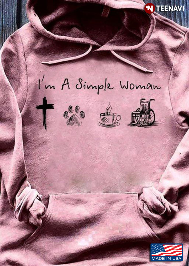 I'm A Simple Woman I Love Jesus Dog Coffee And Wheelchair