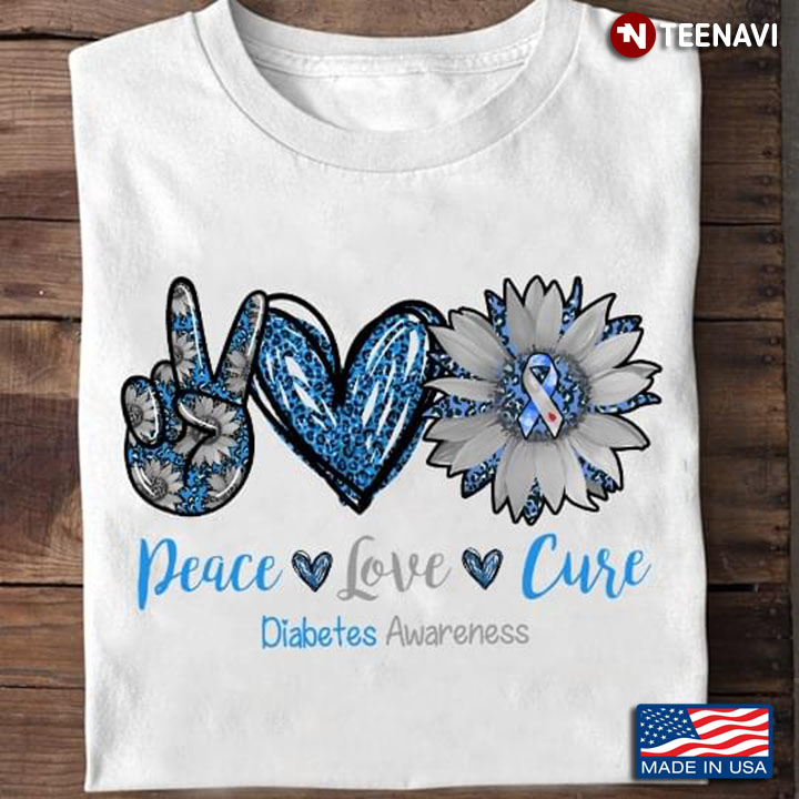 Peace Love Cure Diabetes Awareness