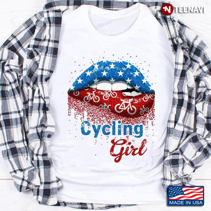 Cycling Girl Lips With Bikes