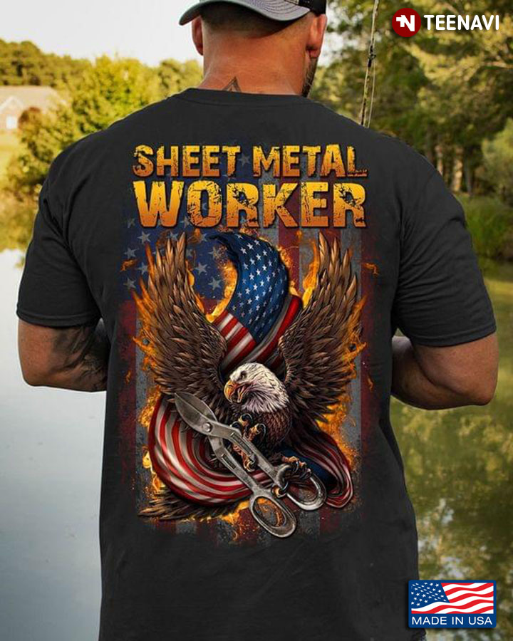 Sheet Metal Worker Eagle With Scissors