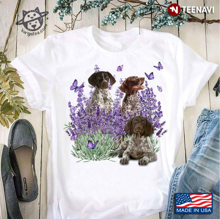 German Shorthaired Pointer Butterflies And Lavender